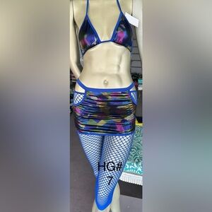 Rave Wear/ Dancewear 3pc Skirt Set